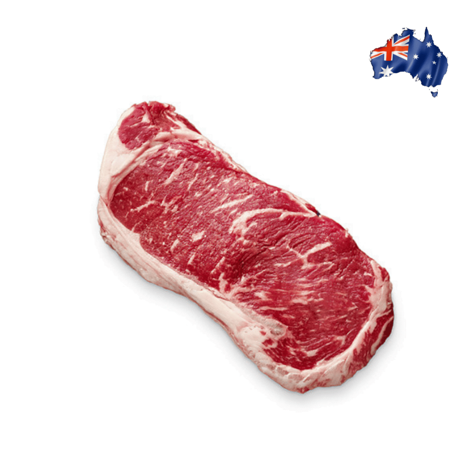 Australian Grain Fed Black Angus Striploin Melacow Meat 