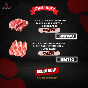 3X PCS AUSTRALIAN BLACK ANGUS STRIPLOIN