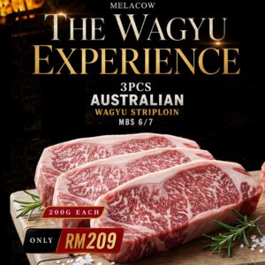 3X PCS AUSTRALIAN WAGYU STRIPLOIN MBS 6/7