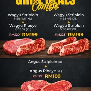 XL AUSTRALIAN WAGYU & ANGUS STRIPLOIN/RIBEYE COMBO