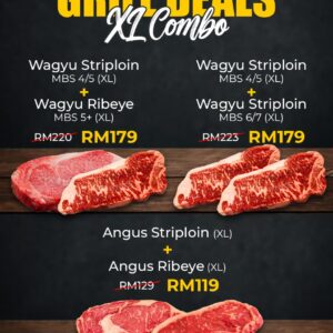 XL AUSTRALIAN WAGYU & ANGUS STRIPLOIN/RIBEYE COMBO